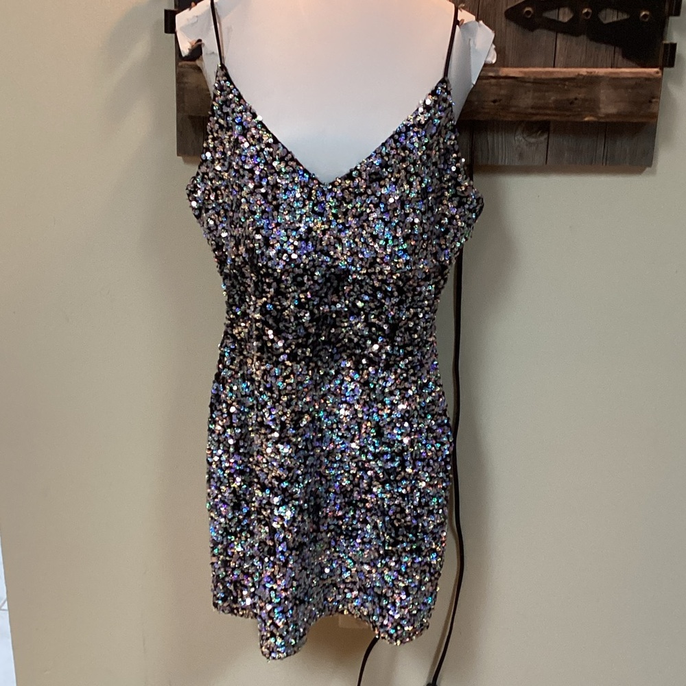 Windsor Elegant Black Multicolor Sequin Sparkle, … - image 1